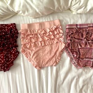 Posh Peanut Burgundy Floral Ruffle Skirt